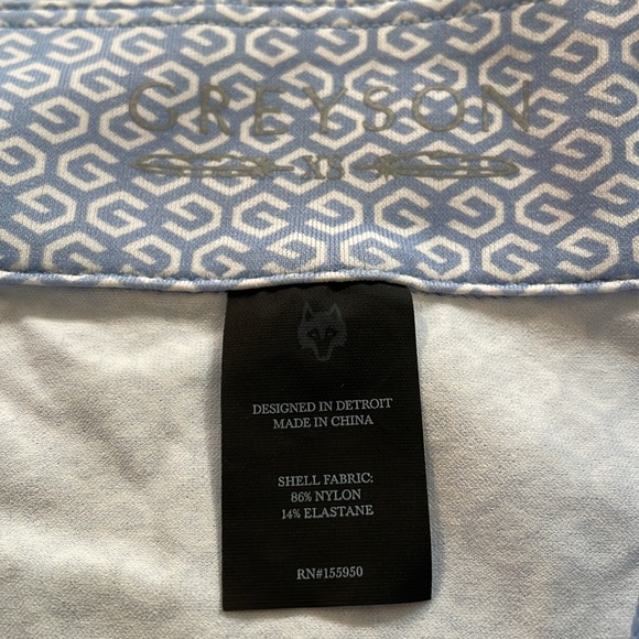 Greyson Women’s Halley Sleeveless Quarter-Zip Size XS in Sky Blue & White Print - Picture 3 of 6